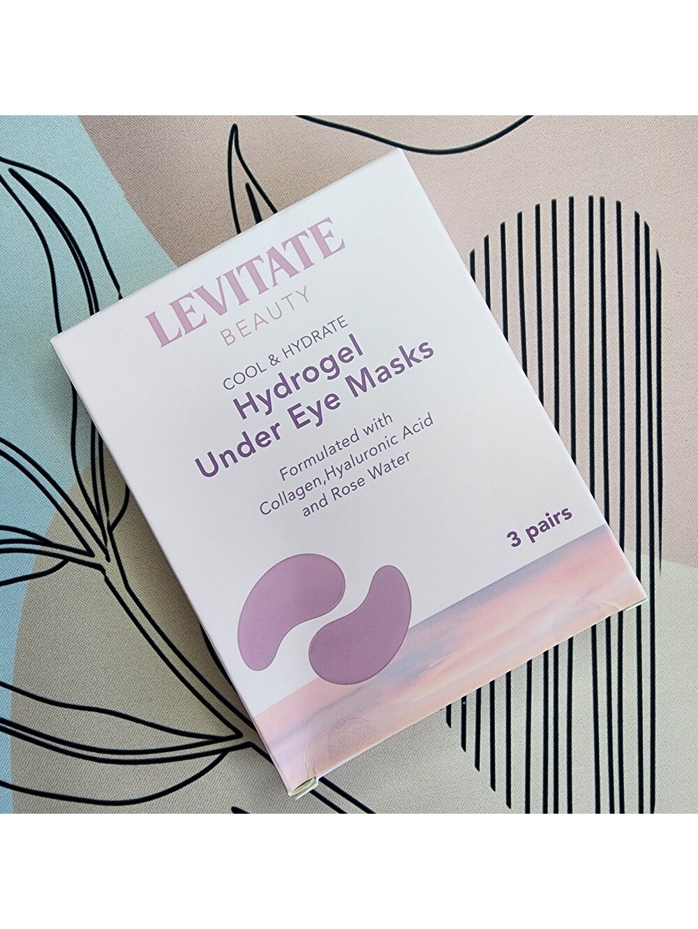 Levitate Beauty Hydrogel Under Eye Masks 3 Pairs - Cool & Hydrate with Collagen,